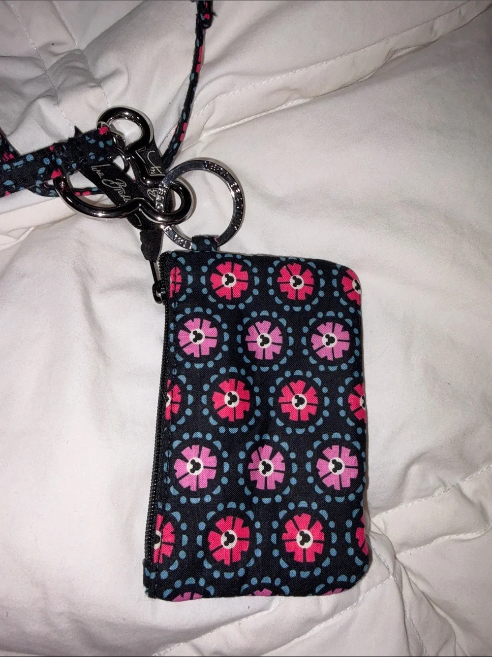 Nwot Vera Bradley Disney Mickey Floral ID Case & lanyard